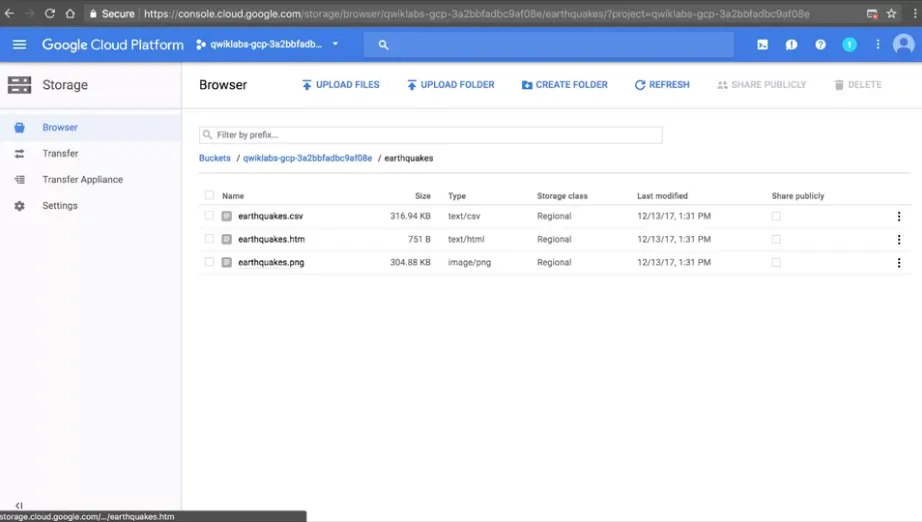 【Google ML】10 - Lab 1 - Rent-a-VM to process earthquake data - 在google雲端上分析地震資料與製圖，並儲存在雲端