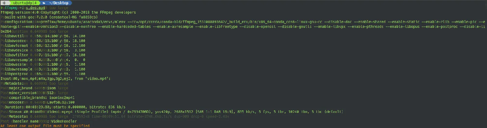 【ffmpeg】利用 ffmpeg 查詢影片的相關資訊