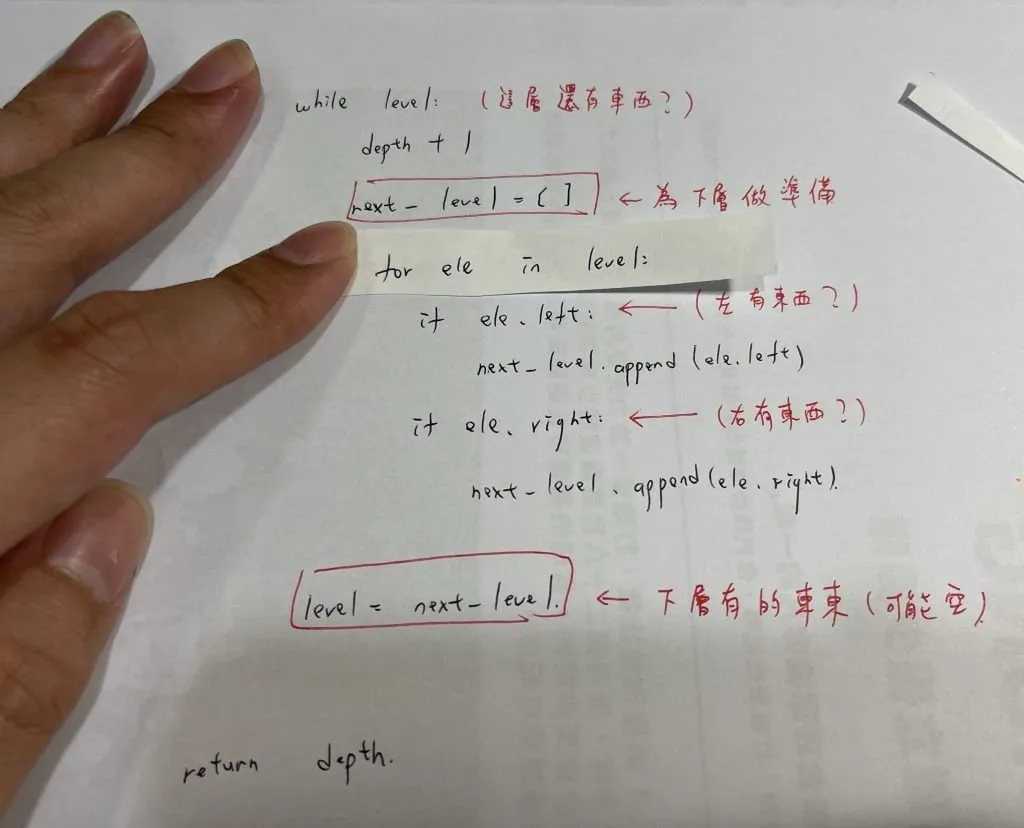 【Leetcode】python - [104] Maximum Depth of Binary Tree 個人手繪解法筆記