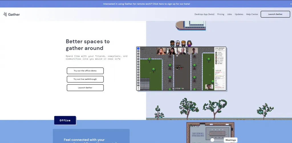 【全圖文說明】在神奇的 gather town 線上群聚囉! gather town 的基本使用,在家上班 WFH、居家辦公也能有如同在辦公室與同事見面的感覺!