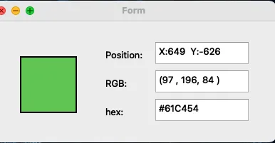 【PyQt5】Day 24 project / 偵測滑鼠目前指示顏色的小工具 (滴管工具), 利用 QCursor 偵測滑鼠, QApplication 取得截圖