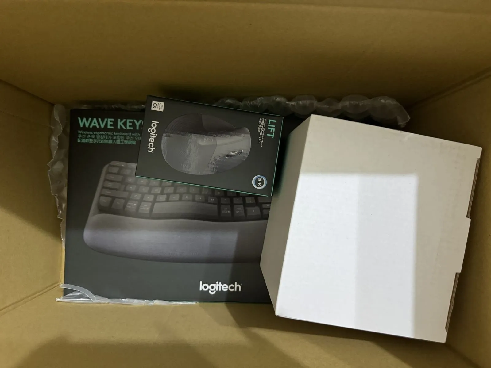 【嗡嗡開箱 #22】羅技 – Wave Keys 人體工學鍵盤 (+ LIFT人體工學垂直滑鼠 & 贈品頸枕) 開箱 | 不專業開箱文