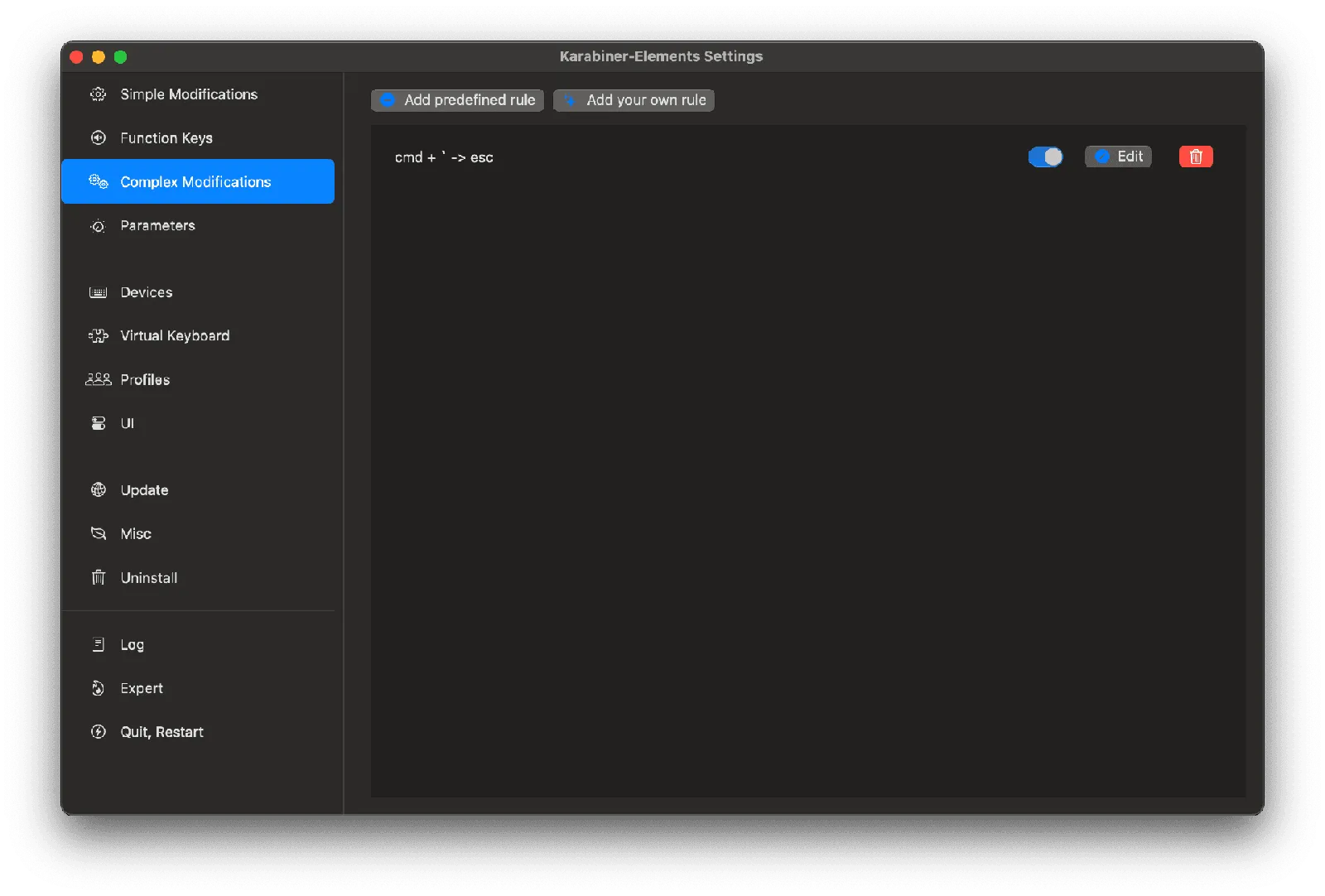 【Mac】macbook touchbar 壞了沒 ESC 用怎麼辦? 用 Karabiner-Elements 新增 macbook 組合鍵！(附 script)